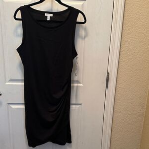 Elegant Black Leith Sleeveless Dress, NWT, great for travel